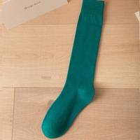 Bas de compression pour femmes en mélange de coton, couleur unie, hauteur genou, pour amincissement des jambes, automne-hiver, vente en gros