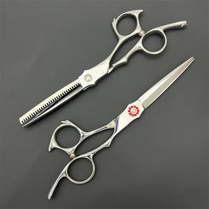 Tijeras de peluquería profesionales Mu de 6 pulgadas, acero inoxidable 440C, para diestros, tijeras de entresacar para salón de belleza, tijeras planas para flequillo - Product Image 3