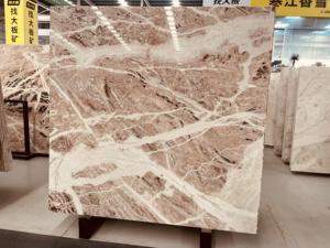 שיש פיקאסו טבעי ורוד-רך עם ורידים לבנים, ידידותי לסביבה, מלוטש, לחדר אמבטיה, וילה, מטבח-אי/סלון - Product Image 3