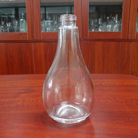 Botol Kaca Kosong Berlapis Putih Unik 250ml untuk Gin Whiskey
