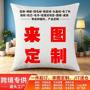 Customized Short Pile Velvet Pillowcase Square Washable For Living Room Decorative <b>Throw</b> Pillows With Logo Print - Product Image 3