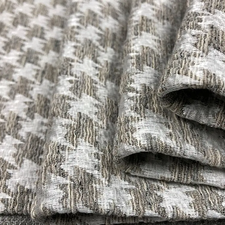 Geometrik balıksırtı çizgili tasarım kanepe malzemesi düz pamuklu kumaş rulo tekstil