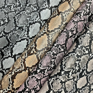 Tas 0.45mm kulit ular imitasi kustom bahan sintetis buatan dicetak kain PVC kulit <span class=keywords><strong>Python</strong></span> untuk tas bagasi sepatu - Product Image 1