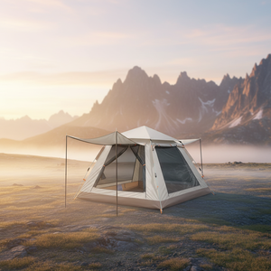 Carpa <span class=keywords><strong>de</strong></span> Camping Familiar con Toldo Impermeable <span class=keywords><strong>para</strong></span> <span class=keywords><strong>4</strong></span> Personas, con Ventanas <span class=keywords><strong>de</strong></span> Malla Ventiladas <span class=keywords><strong>para</strong></span> Todo Tipo <span class=keywords><strong>de</strong></span> Clima - Product Image 5