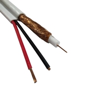 Câble coaxial RG6 blindé quadruple 18 AWG en cuivre pur 75 Ohm pour Internet haut débit, IPTV, maison intelligente, 305 m en boîte, blanc/noir, en vrac