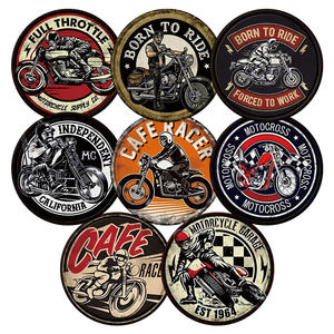 Plaque Métallique Thème <span class=keywords><strong>Moto</strong></span> Rétro « Full Throttle Born to Ride » – Décoration Murale pour Caverne du Homme, <span class=keywords><strong>Garage</strong></span>, Bar, Amateurs de <span class=keywords><strong>Moto</strong></span> - Product Image 3