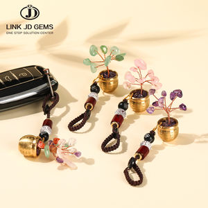 जेड रत्न थोक मिश्र धातु फैशन कार की चेन फांसी प्राकृतिक सिट्रीन एगेट कॉर्नुकोपिया मनी ट्री आकर्षण पेंडेंट - Product Image 2