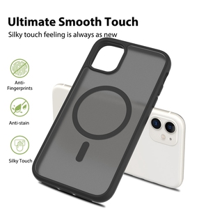 Custodia per telefono cellulare traslucido di lusso con anello magnetico sensazione di pelle per <span class=keywords><strong>iPhone</strong></span> <span class=keywords><strong>11</strong></span> custodia Custom <span class=keywords><strong>Cover</strong></span> del telefono - Product Image 5