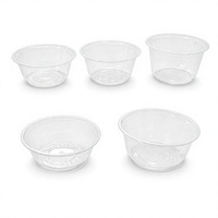 Bol à sauce jetable en plastique transparent, récipient alimentaire rond 1000 ml (34 oz) – Nouvelle solution pour la restauration à emporter et les services de traiteur