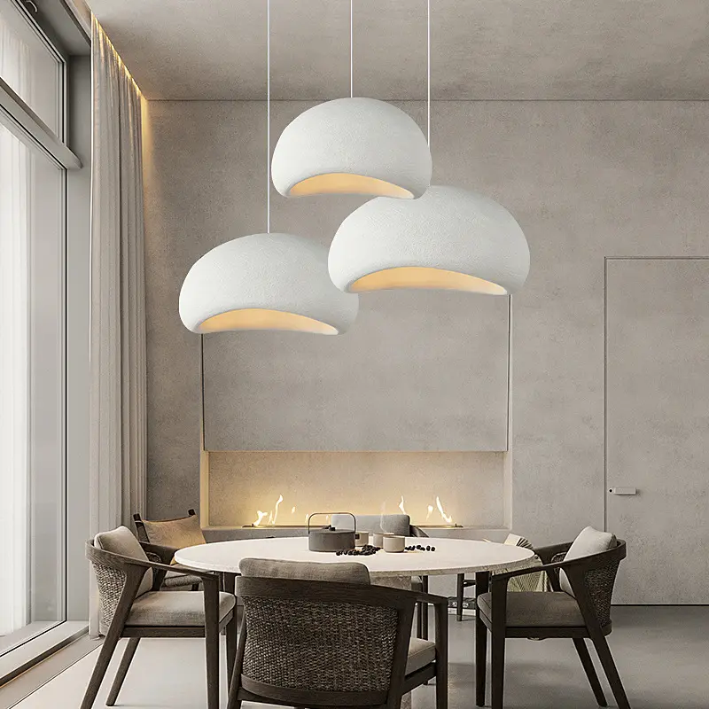 Nordic modern lampe de chevet dore indoor decor industrial cemen hanging wabi sabi pendant light lamp chandelier cloud