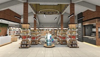 Bibliothèque scolaire moderne avec éclairage LED, design écologique et recyclable