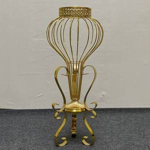 Arrangement floral doré personnalisé pour table principale Guide routier Table <span class=keywords><strong>d</strong></span>'aménagement pour mariage Support à fleurs pour arrangement floral <span class=keywords><strong>D</strong></span>écoration - Product Image 2