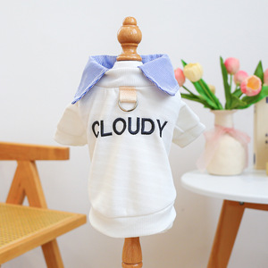 [ข้อเสนอพิเศษ] เสื้อผ้าและอุปกรณ์สำหรับสัตว์เลี้ยง สไตล์ฤดูใบไม้ผลิ/ฤดูร้อน ระบายอากาศได้ดีและสวมใส่สบาย แบบปักลายสองชิ้น - Product Image 4