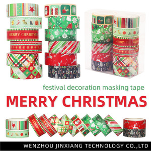 Ruban Washi de Noël 5m, autocollants décoratifs en papier pour journal, décoration de fêtes, motif étoile - Product Image 5
