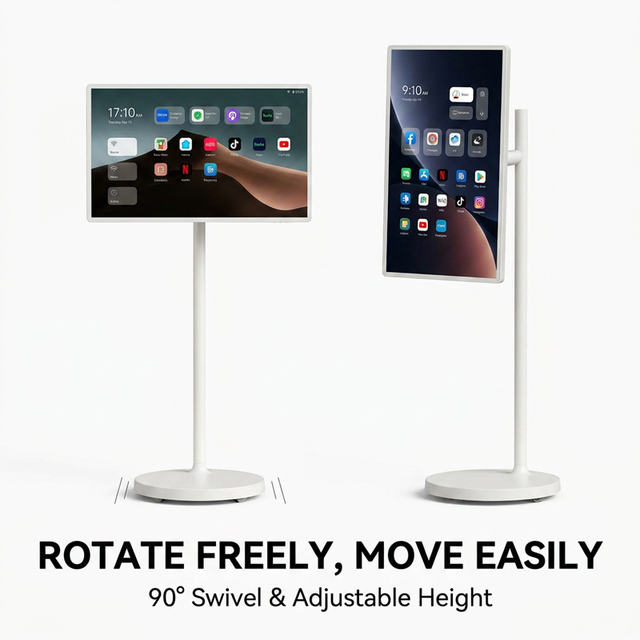 1080P Android Portable Smart TV IPS Panel 120Hz Refresh Rate 6GB+128GB Storage Touch Monitor USB 2.0 New Free-Move Rotatable