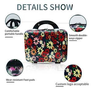 Petit étui à cosmétiques à coque dure de 14 pouces, bagage à main de voyage Portable, <span class=keywords><strong>valise</strong></span> de maquillage - Product Image 5