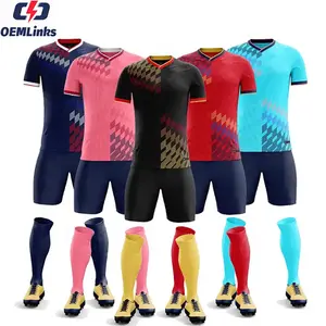 Kaus sepak bola dewasa Transfer panas sublimasi kustom kaus sepak bola berongga Premium Jersey sepak bola Prancis