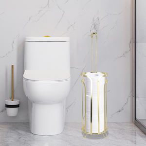 थोक मुक्त स्टैंड धातु बाथरूम शौचालय कागज रोल धारक सुरुचिपूर्ण सोने के टिशू धारक - Product Image 3