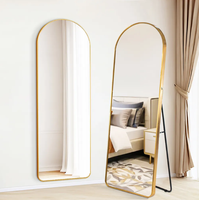Miroir Pleine Longueur de Luxe en Gros, Design Moderne Arqué pour Décoration de Pièce, Direct Usine