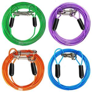 उच्च गुणवत्ता वाले काटने-प्रतिरोधी स्टील तार रस्सी कुत्ते पट्टा-टिकाऊ आउटडोर पालतू पट्टा, बड़े कुत्तों के लिए उपयुक्त, लॉकिंग बकसुआ के साथ - Product Image 6