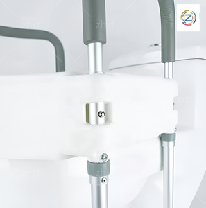 Durable PE Self-Assembly Adjustable Raised Toilet Seat Armrest Legs Fashionable Design <strong>Elderly</strong> Care Bathroom Safety Equipment - Product Image 1