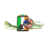 Medallas de Maratón Personalizadas al por Mayor en 2D/3D 5k, Caja de Medallas, Trofeos Deportivos de Metal Personalizados, Colores Pantone, Estampado en Oro