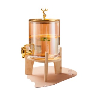 Dispensador de Agua Fría con Grifo, Tipo Barril de Cerveza, Refrigerador, Jarra de Agua Fría Lista para Refrigerar, Antiolores, para Infusión de Bebidas de Frutas, Gran Capacidad - Product Image 1