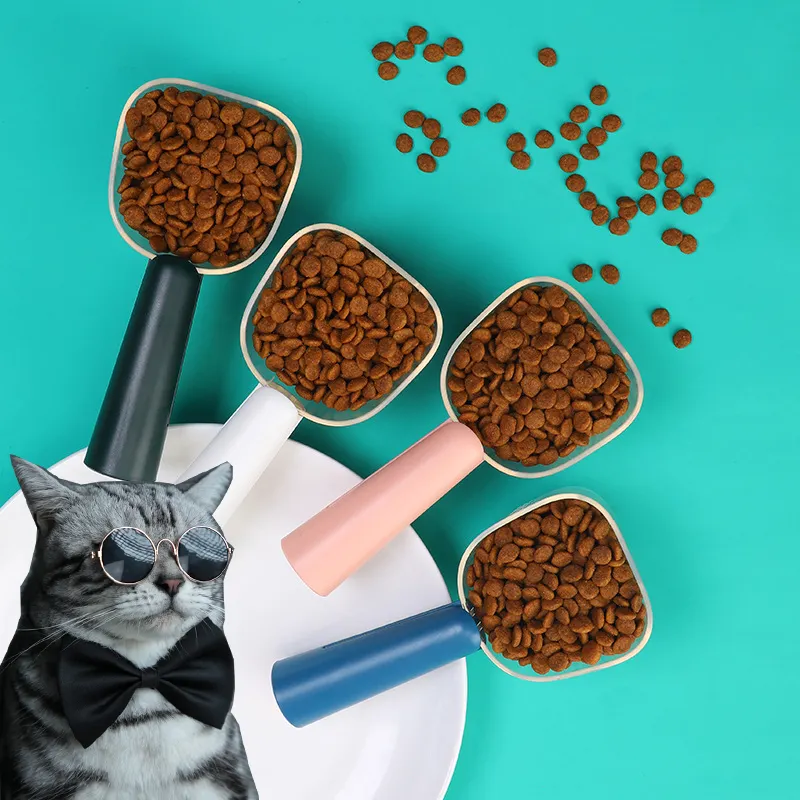 卸売ペットアクセサリー犬猫食品給餌スクープ耐久性のある優れた無毒ハイエンドABS猫食品シャベルスプーン