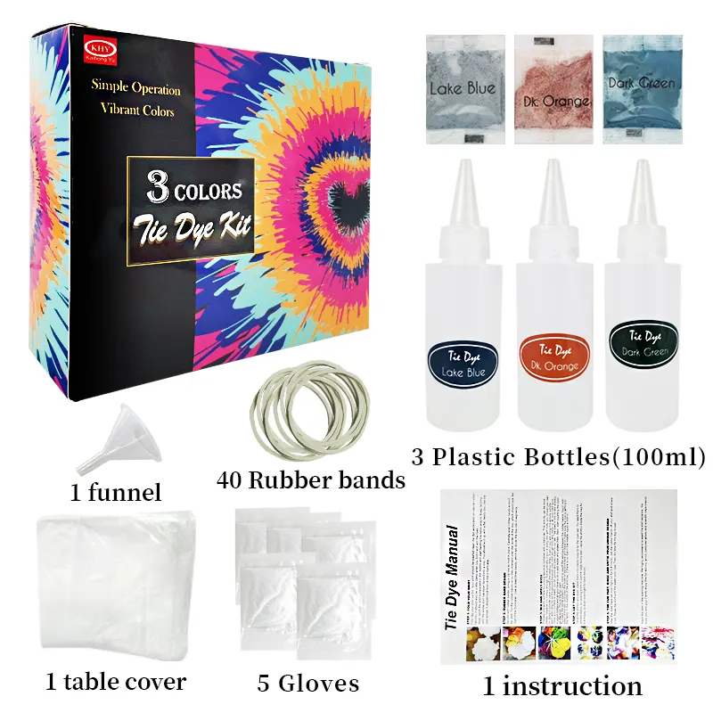 Conjunto de arte festa suprimentos 3 garrafas de tinta permanente para tecido camiseta kits de tinta para adultos