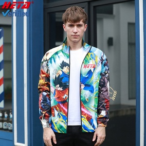 เสื้อแจ็คเก็ตแฟชั่นลายการ์ตูนพิมพ์ลายตามสั่ง ผ้ากันน้ำสำหรับผู้ชาย - Product Image 5