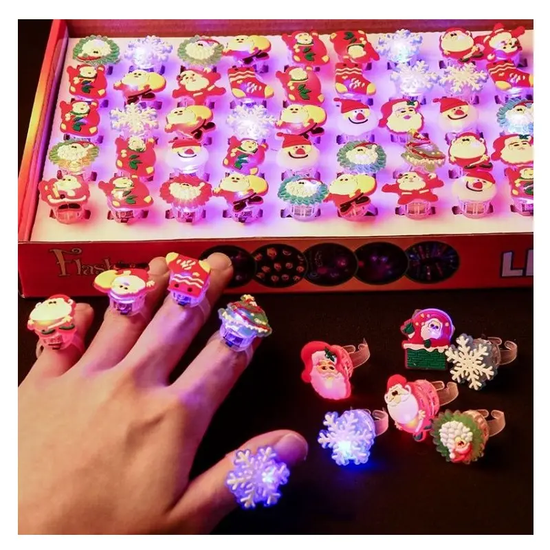 Weihnachten kleine Geschenke Finger Lichter leuchtende LED-Ring Halloween-Dekoration blinkende Finger leuchten Spielzeug Großhandel