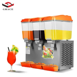 Distributeur automatique de jus électrique, fournitures de restaurant à 3 réservoirs, machine pour boissons et fruits, boissons froides et chaudes, équipement de ml