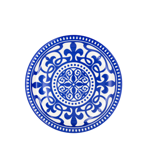 Piatto Piano Plato Flano Coupe Giralda Blu 26cm con Design a Motivi Blu per Uso da Tavola - Product Image 1