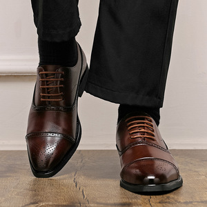 Chaussures en cuir formelles et décontractées respirantes et confortables pour hommes, tendance, grandes tailles, été 2026 - Product Image 2