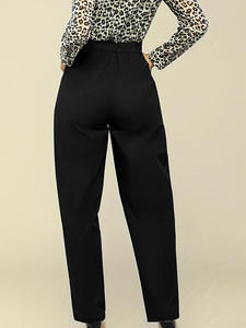 Otoño 2025, pantalones De pierna ancha negros a la moda, Pantalones De traje para <span class=keywords><strong>Mujer</strong></span>, chaqueta recta holgada, Pantalones De <span class=keywords><strong>Mujer</strong></span>, Pantalones informales De Oficina - Product Image 4