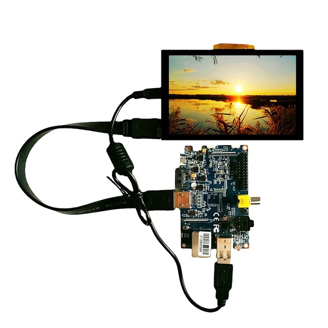 HKSEBO 5 Inch TFT IPS 800x480 Open Frame Monitor Kit with for and USB Touch Screen for Raspberry Pi-in Stock
