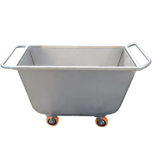 Chariot d'alimentation en acier inoxydable chariots et chariots d'alimentation de volaille avec 4 roues - Product Image 5