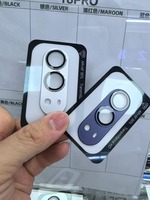 Protecteur d'objectif de caméra de téléphone intégré HD AR+AF pour iPhone Duo, cadre en alliage d'aluminium, verre trempé résistant aux rayures