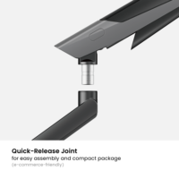 Bras de moniteur de jeu LDT84-C012-KP01 Ressort mécanique 17 "-40" Écran unique Conception classique Support de bureau robuste