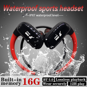 Étanche pour Bluetooth 5.3 stéréo sans fil <span class=keywords><strong>musique</strong></span> casques 12 heures Blue Tooth <span class=keywords><strong>casque</strong></span> affichage numérique batterie MP3 charge conception - Product Image 5