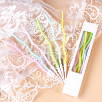 Bougie d'anniversaire romantique plaquée or en forme de courbe, en cire de paraffine, décorations colorées pour fêtes d'enfants, directement de l'usine