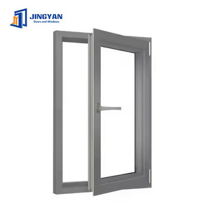 Fenêtre battante moderne en aluminium, isolante thermiquement <span class=keywords><strong>et</strong></span> ignifuge, avec grille de protection horizontale en acier inoxydable. Chambre <span class=keywords><strong>et</strong></span> salon à haute étanchéité - Product Image 2