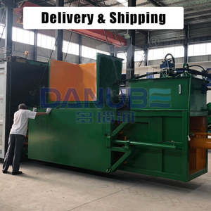 New model horizontal baler hydraulic system compressing and baling <b>waste</b> cardboard boxes and paperboard - Product Image 4