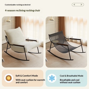 Fauteuil à bascule rétro, fauteuil inclinable individuel, canapé relaxant, chaise balançoire pour salon et balcon - Product Image 2