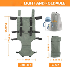 BPA-free Portátil Pano Viagem Arnês Assento Bebê Cadeira Alta Tecido Toddle Booster Seat Fralda <span class=keywords><strong>Bag</strong></span> Com Alças Ajustáveis - Product Image 2