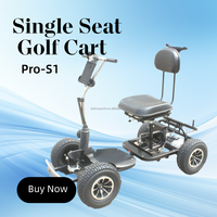 Golf Cart Elettrico Monoposto Più Venduto in Europa con Porta Ombrello e Porta Score Card