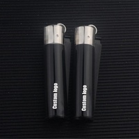 Briquet en plastique à clip réutilisable avec logo personnalisé, autre briquet, flamme au gaz, silex, pour cadeau de la Saint-Valentin