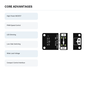AOD4184 MOSFET PWM โมดูลไดร์เวอร์กำลังสูง <span class=keywords><strong>DC</strong></span> มอเตอร์ควบคุมความเร็ว LED สวิตช์<span class=keywords><strong>หรี่</strong></span><span class=keywords><strong>ไฟ</strong></span>สำหรับอาร์ดูโน่ - Product Image 3