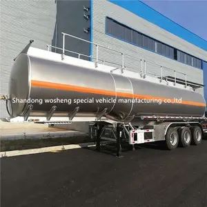Wosheng profissional produz 3 eixos semi-reboque tanque de leite e óleo reboque tanque de combustível com preço mais barato