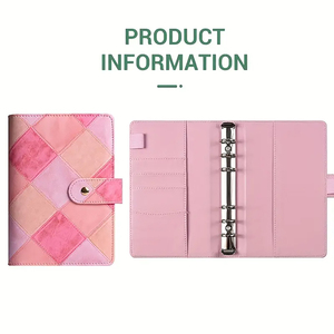 <b>Binder</b> Notebook Customizable Printing High Quality <b>A5</b> PU Leather Loose-Leaf <b>6</b> <b>Rings</b> <b>Binder</b> Hardcover Notebook - Product Image 3